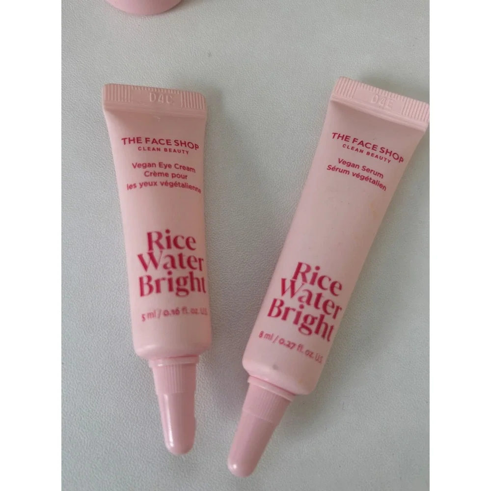 The Face Shop Rice Water Bright Clean Beauty Vegan Skincare Travel Set 4 Pieces